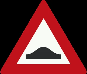 Warning for a speed bump.