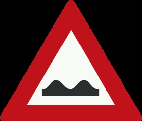 Warning for a bad road surface.