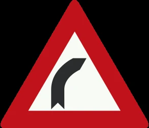 Warning for a curve to the right.