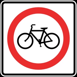 Mandatory path for cyclists.