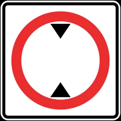 Vehicles higher than indicated prohibited.