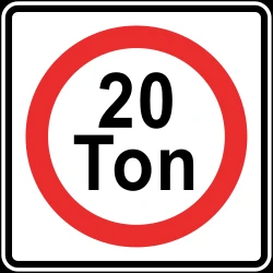 Vehicles heavier than indicated prohibited.