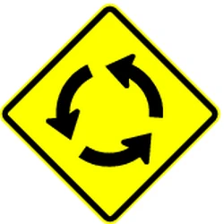 Warning for a roundabout.