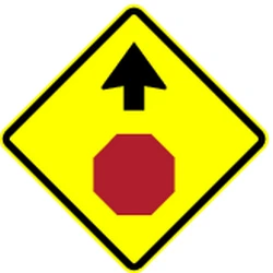 Stop and give way ahead.
