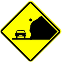 Warning for falling rocks.