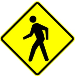Warning for pedestrians.
