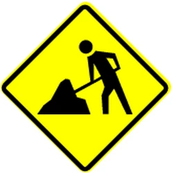 Warning for roadworks.