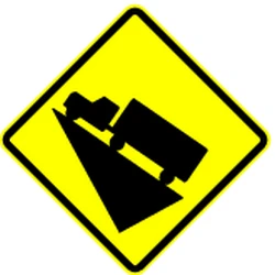 Warning for a steep ascent.