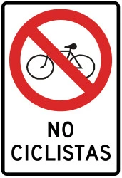 Cyclists prohibited.