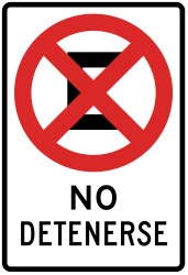 Parking and stopping prohibited.