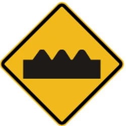 Warning for a bad road surface.