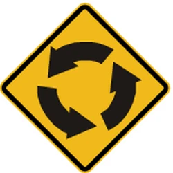 Warning for a roundabout.