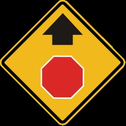 Stop and give way ahead.