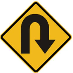 Warning for a U-turn.