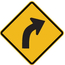 Warning for a curve to the right.