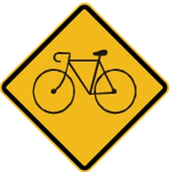 Warning for cyclists.