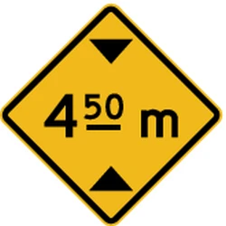 Warning for a limited height.