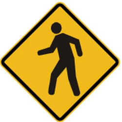 Warning for pedestrians.