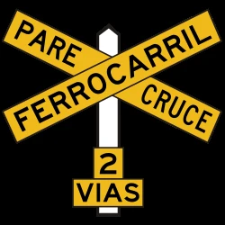 Warning for a railroad crossing with more than 1 railway.