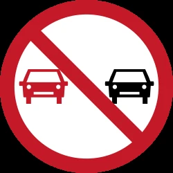Overtaking prohibited.