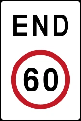 End of the speed limit.
