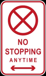 Parking and stopping prohibited.