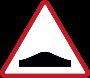 Warning for a speed bump.