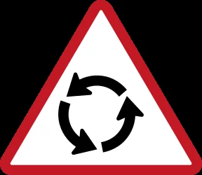 Warning for a roundabout.