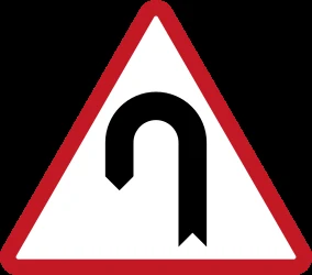 Warning for a U-turn.