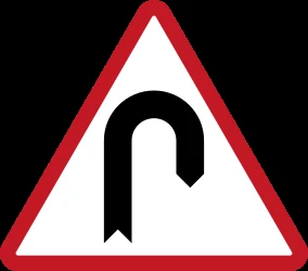 Warning for a U-turn.