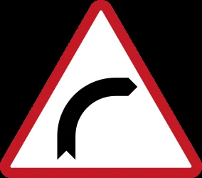 Warning for a curve to the right.