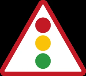 Warning for a traffic light.