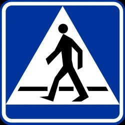 Crossing for pedestrians.