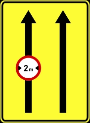Maximum width of a lane.