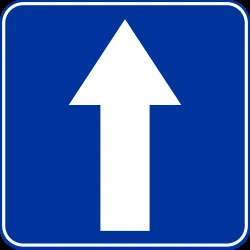 Road with one-way traffic.