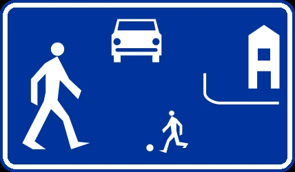 Begin of a residential area.