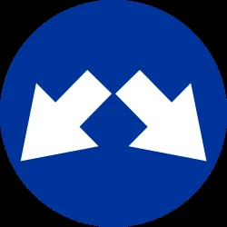 Passing left or right mandatory.