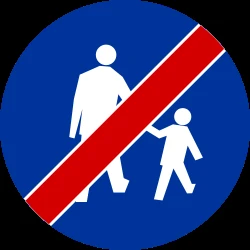 End of the path for pedestrians.