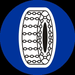 Snow chains mandatory.