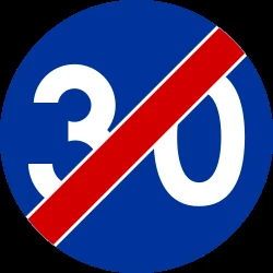 End of the minimum speed.