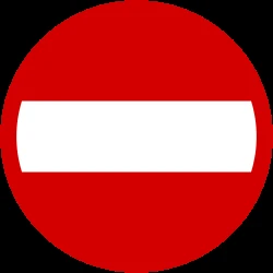Direction prohibited
(road with one-way traffic).