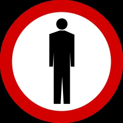 Pedestrians prohibited.