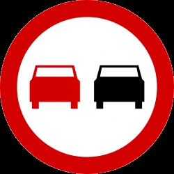 Overtaking prohibited.