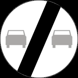 End of the overtaking prohibition.