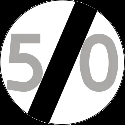 End of the speed limit.