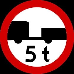Trailers heavier than indicated prohibited.