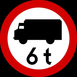 Trucks heavier than indicated prohibited.