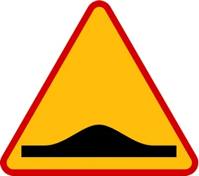 Warning for a speed bump.