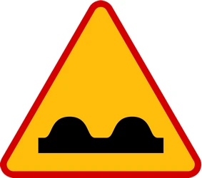 Warning for a bad road surface.