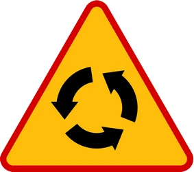 Warning for a roundabout.